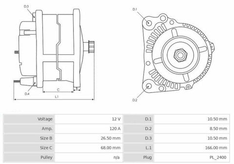 Δυναμό 12V/120A (L) -NLR