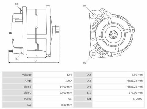 Δυναμό 12V/120A (L-DFM) -NLP