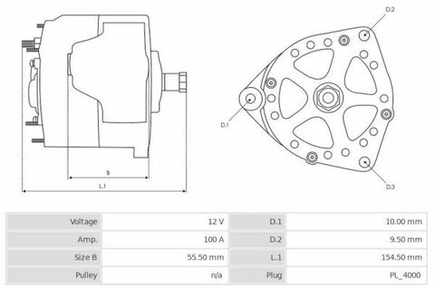 Δυναμό 12V/100A (S IG M/DFM L) -NLP