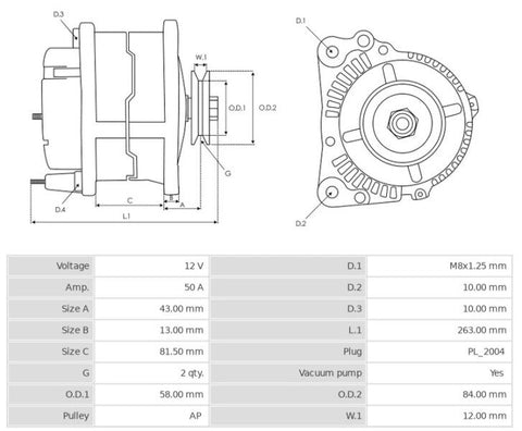 Δυναμό 12V/50A (L S) -NLR