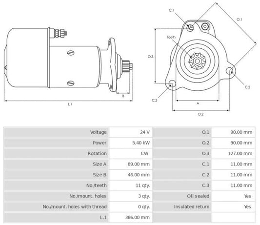 Μίζα 24V/5,4Kw 11t CW -NLP