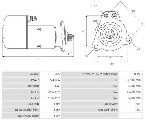 Μίζα 24V/5,4Kw 11t CW -DEST