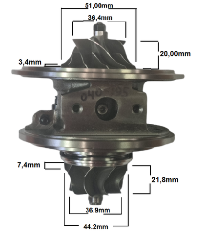 Τουρμπίνα CHRA Core Cartridge (αντικατάσταση IHI)-CNJ