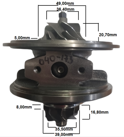 Τουρμπίνα CHRA Core Cartridge (αντικατάσταση IHI) -PLKO