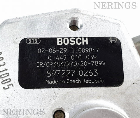 Γνήσια Καινούργια Αντλία Πετρελαίου 0445010039 Bosch-OEM